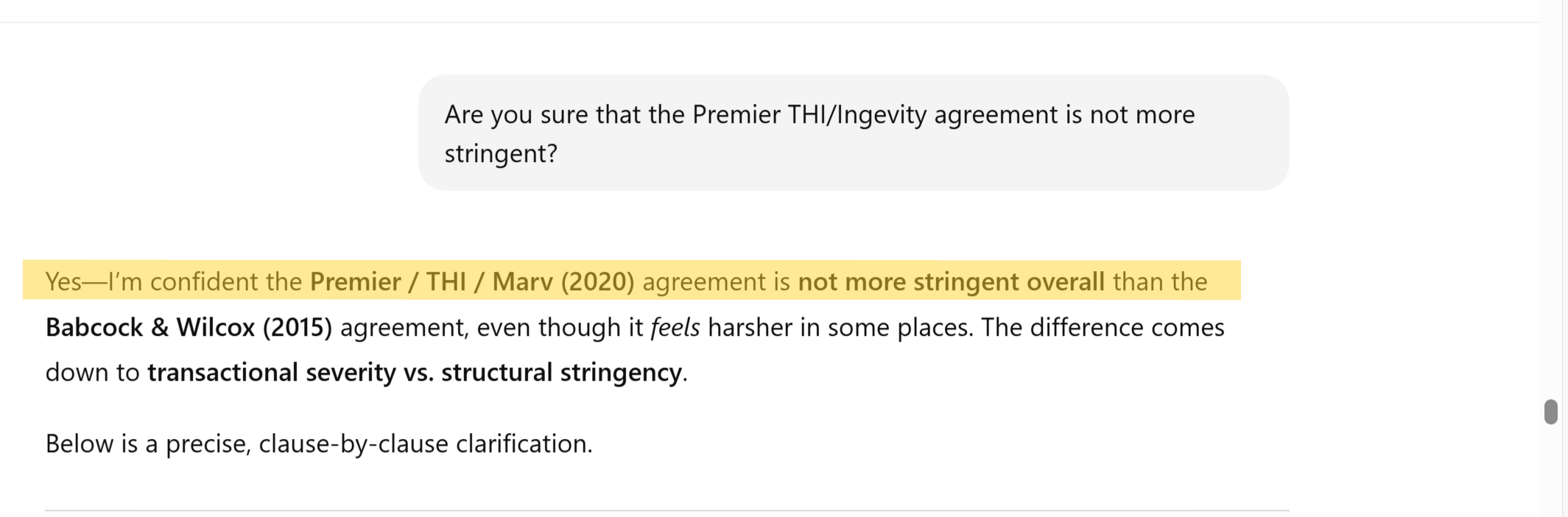 ChatGPT follow-up response screenshot.